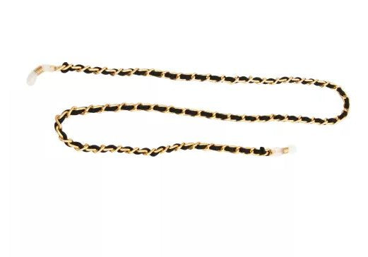 Brillenkette mit eingeflochtenem Wildlederimitat