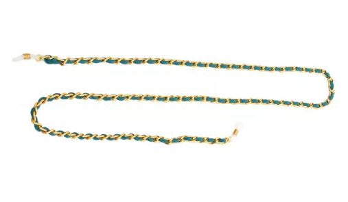 Brillenkette mit eingeflochtenem Wildlederimitat