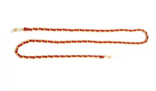Brillenkette mit eingeflochtenem Wildlederimitat